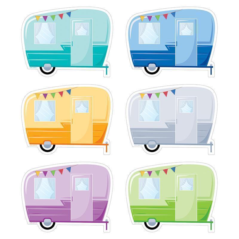 VINTAGE TRAILERS 6IN CUT OUTS-Learning Materials-JadeMoghul Inc.