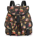 Vintage Women Backpack - Drawstring Printing Canvas Backpack AExp