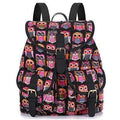 Vintage Women Backpack - Drawstring Printing Canvas Backpack AExp