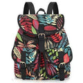 Vintage Women Backpack - Drawstring Printing Canvas Backpack AExp