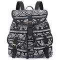 Vintage Women Backpack - Drawstring Printing Canvas Backpack AExp