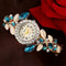 Vintage Women Dress Watch - Crystal Women Bracelet Watch-Blue-JadeMoghul Inc.