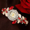 Vintage Women Dress Watch - Crystal Women Bracelet Watch-Red-JadeMoghul Inc.