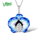 VISTOSO Girl's Necklaces Pendants 925 Sterling Silver Luxury For Women Gemstone Enamel Fine Jewelry JadeMoghul Inc. 