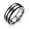 Vnox 8mm Black Men Ring 100% Titanium Carbide Men's Jewelry Wedding Bands Classic Boyfriend Gift-7-TR012BS-JadeMoghul Inc.