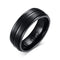 Vnox 8mm Black Men Ring 100% Titanium Carbide Men's Jewelry Wedding Bands Classic Boyfriend Gift AExp