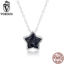 VOROCO Pure 925 Sterling Silver Goldstone Aventurine Stone Chian Star Necklaces & Pendants For Women Wedding Fine Jewelry VSN043--JadeMoghul Inc.