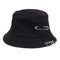 VORON Solid Color iron pin rings personality Bucket Hat cap for unisex women men cotton fishermen caps factory sells directly JadeMoghul Inc. 