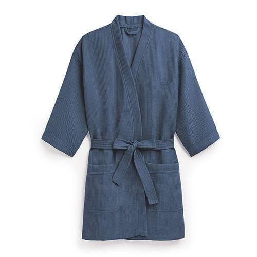 Waffle Kimono Robe - Navy (Pack of 1)-Personalized Gifts for Women-JadeMoghul Inc.