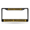 Black License Plate Frame Wake Forest Black Laser Chrome Frame