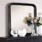 Wall Mirrors Polyresin Mirror With Solid Frame, Black Benzara