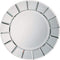 Wall Mirrors Round Sun-Shape Accent Mirror, Silver Benzara