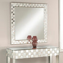 Wall Mirrors Square Wall Accent Mirror, Gold Benzara