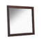Trimmed Mirror with Solid Wooden Frame Brown