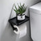 Wall Mounted Black Toilet Paper Holder Tissue Paper Holder Roll Holder With Phone Storage Shelf  Bathroom Accessories JadeMoghul Inc. 