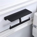 Wall Mounted Black Toilet Paper Holder Tissue Paper Holder Roll Holder With Phone Storage Shelf  Bathroom Accessories JadeMoghul Inc. 