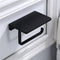 Wall Mounted Black Toilet Paper Holder Tissue Paper Holder Roll Holder With Phone Storage Shelf  Bathroom Accessories JadeMoghul Inc. 