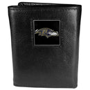 Wallets & Checkbook Covers NFL - Baltimore Ravens Deluxe Leather Tri-fold Wallet Packaged in Gift Box JM Sports-7