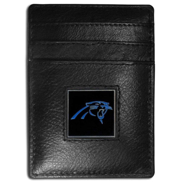 Wallets & Checkbook Covers NFL - Carolina Panthers Leather Money Clip/Cardholder Packaged in Gift Box JM Sports-7