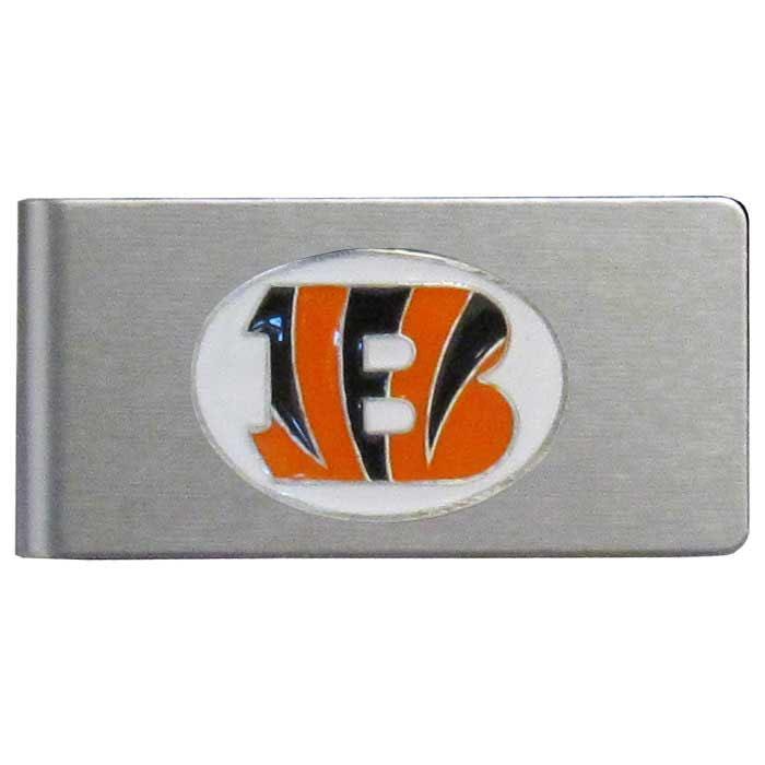 Wallets & Checkbook Covers NFL - Cincinnati Bengals Brushed Metal Money Clip JM Sports-7