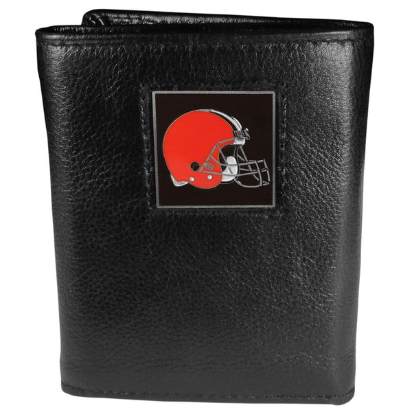 Wallets & Checkbook Covers NFL - Cleveland Browns Deluxe Leather Tri-fold Wallet JM Sports-7