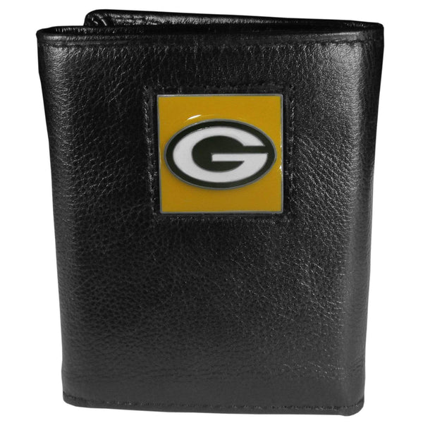 Wallets & Checkbook Covers NFL - Green Bay Packers Deluxe Leather Tri-fold Wallet Packaged in Gift Box JM Sports-7