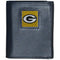 Wallets & Checkbook Covers NFL - Green Bay Packers Gridiron Leather Tri-fold Wallet Packaged in Gift Box JM Sports-7
