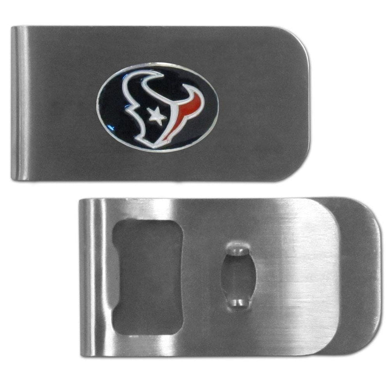 Wallets & Checkbook Covers NFL - Houston Texans Bottle Opener Money Clip JM Sports-7