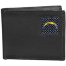 Wallets & Checkbook Covers NFL - Los Angeles Chargers Gridiron Leather Bi-fold Wallet JM Sports-7