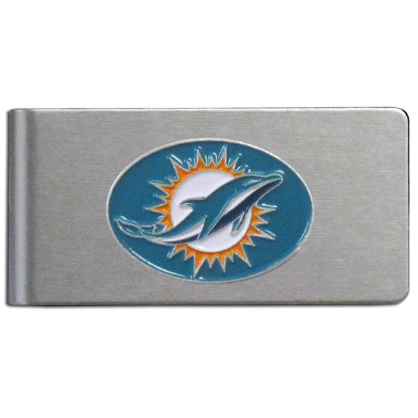 Wallets & Checkbook Covers NFL - Miami Dolphins Brushed Metal Money Clip JM Sports-7