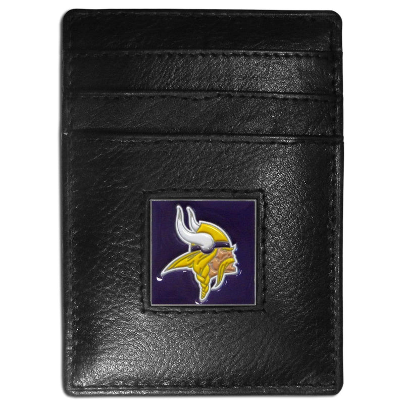 Wallets & Checkbook Covers NFL - Minnesota Vikings Leather Money Clip/Cardholder JM Sports-7