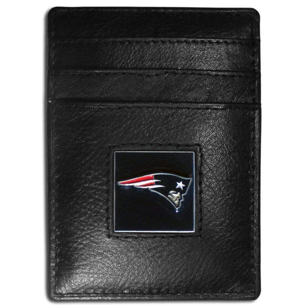 Wallets & Checkbook Covers NFL - New England Patriots Leather Money Clip/Cardholder JM Sports-7