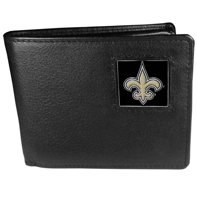 Wallets & Checkbook Covers NFL - New Orleans Saints Leather Bi-fold Wallet Packaged in Gift Box JM Sports-7