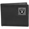 Wallets & Checkbook Covers NFL - Oakland Raiders Gridiron Leather Bi-fold Wallet Packaged in Gift Box JM Sports-7