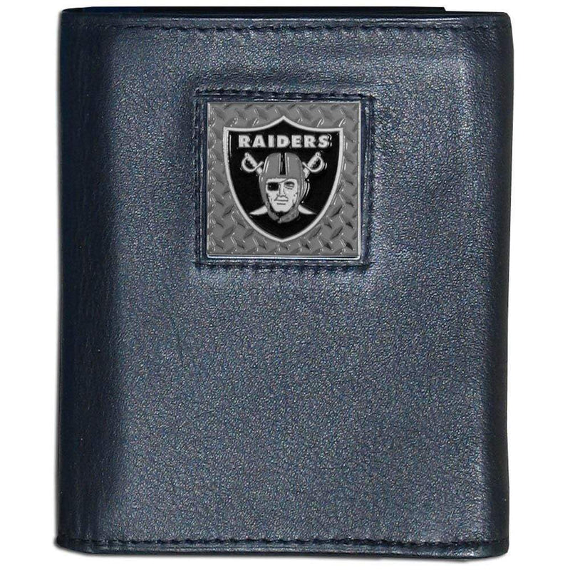 Wallets & Checkbook Covers NFL - Oakland Raiders Gridiron Leather Tri-fold Wallet JM Sports-7