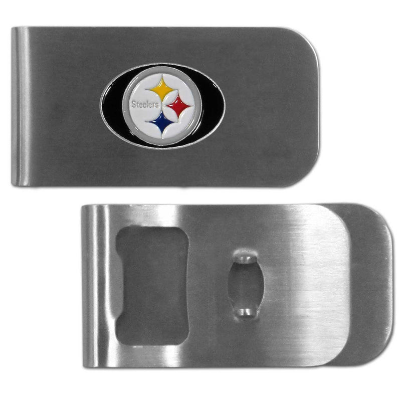 Wallets & Checkbook Covers NFL - Pittsburgh Steelers Bottle Opener Money Clip JM Sports-7