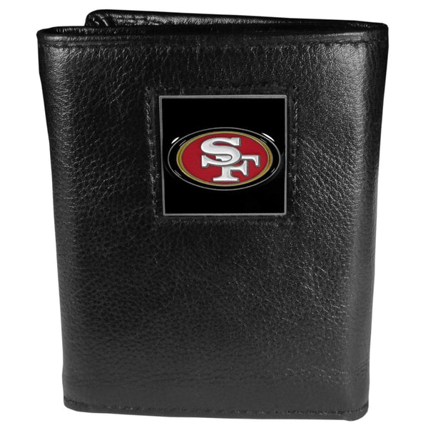 Wallets & Checkbook Covers NFL - San Francisco 49ers Deluxe Leather Tri-fold Wallet Packaged in Gift Box JM Sports-7