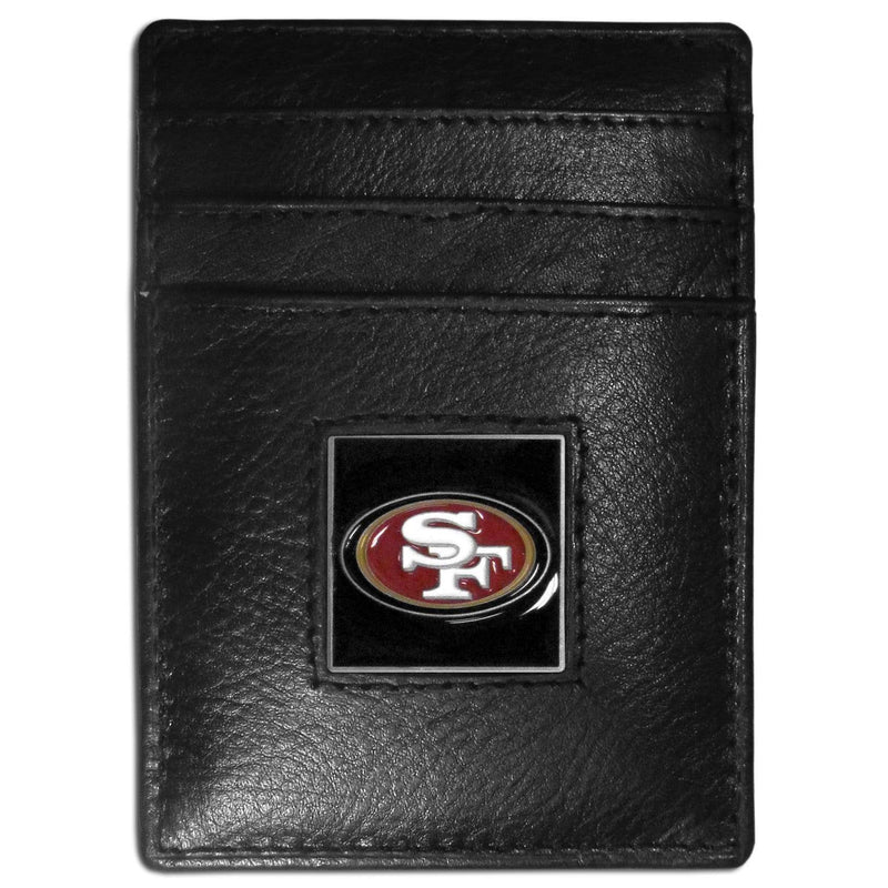 Wallets & Checkbook Covers NFL - San Francisco 49ers Leather Money Clip/Cardholder Packaged in Gift Box JM Sports-7