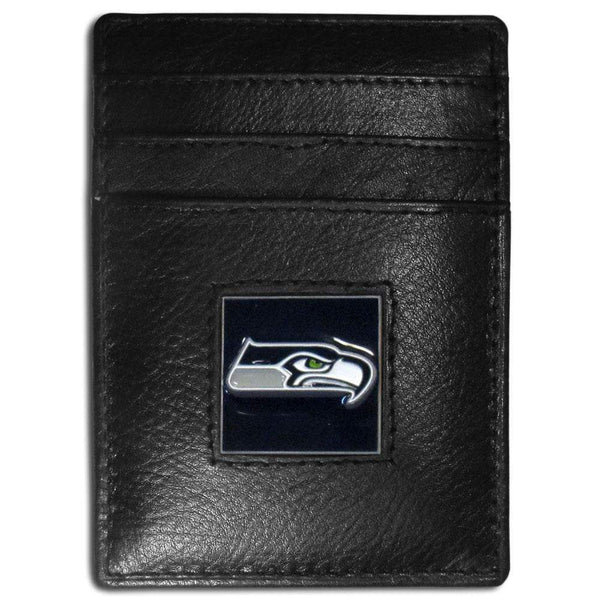 Wallets & Checkbook Covers NFL - Seattle Seahawks Leather Money Clip/Cardholder JM Sports-7