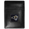 Wallets & Checkbook Covers NFL - St. Louis Rams Leather Money Clip/Cardholder Packaged in Gift Box JM Sports-7