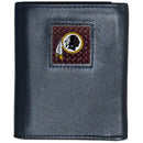 Wallets & Checkbook Covers NFL - Washington Redskins Gridiron Leather Tri-fold Wallet Packaged in Gift Box JM Sports-7
