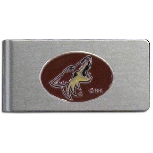 Wallets & Checkbook Covers NHL - Arizona Coyotes Brushed Metal Money Clip JM Sports-7