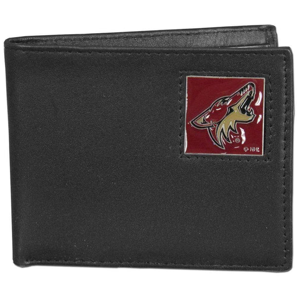 Wallets & Checkbook Covers NHL - Arizona Coyotes Leather Bi-fold Wallet Packaged in Gift Box JM Sports-7