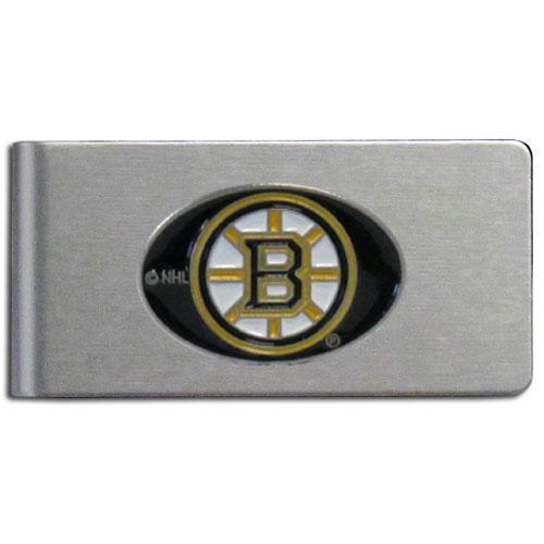 NHL - Boston Bruins Brushed Metal Money Clip-Wallets & Checkbook Covers,Money Clips,Brushed Money Clips,NHL Brushed Money Clips-JadeMoghul Inc.