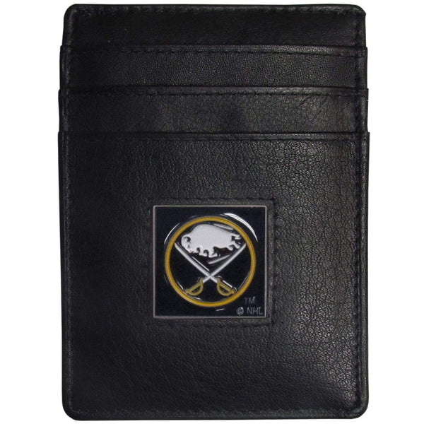 Wallets & Checkbook Covers NHL - Buffalo Sabres Leather Money Clip/Cardholder Packaged in Gift Box JM Sports-7