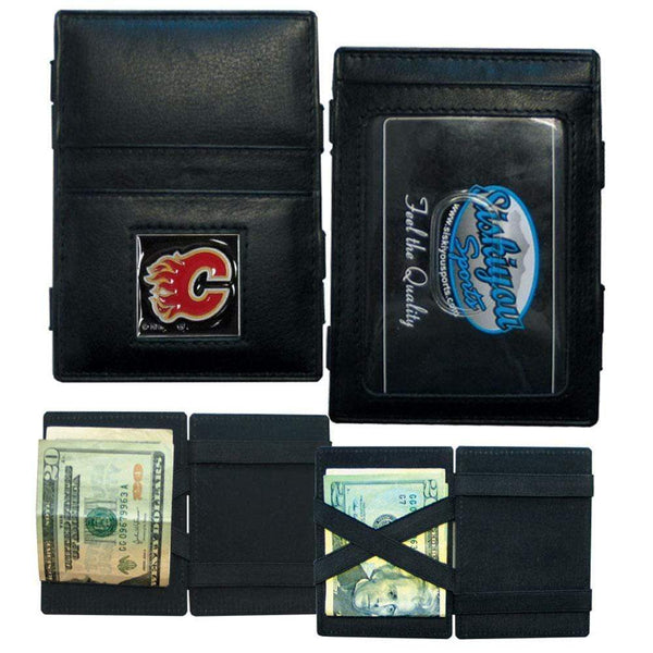 Wallets & Checkbook Covers NHL - Calgary Flames Leather Jacob's Ladder Wallet JM Sports-7