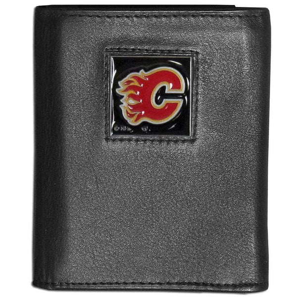 Wallets & Checkbook Covers NHL - Calgary Flames Leather Tri-fold Wallet JM Sports-7