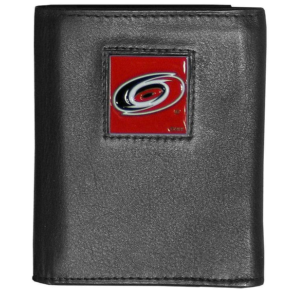 Wallets & Checkbook Covers NHL - Carolina Hurricanes Deluxe Leather Tri-fold Wallet Packaged in Gift Box JM Sports-7