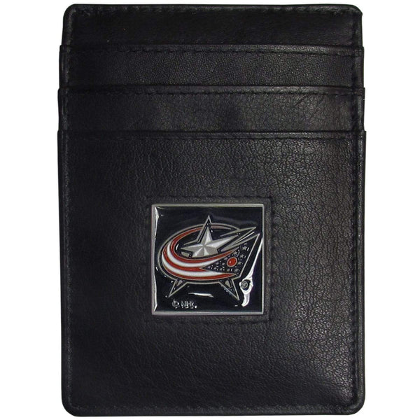 Wallets & Checkbook Covers NHL - Columbus Blue Jackets Leather Money Clip/Cardholder JM Sports-7