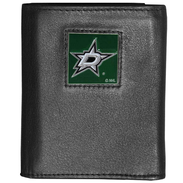 Wallets & Checkbook Covers NHL - Dallas Stars Deluxe Leather Tri-fold Wallet Packaged in Gift Box JM Sports-7
